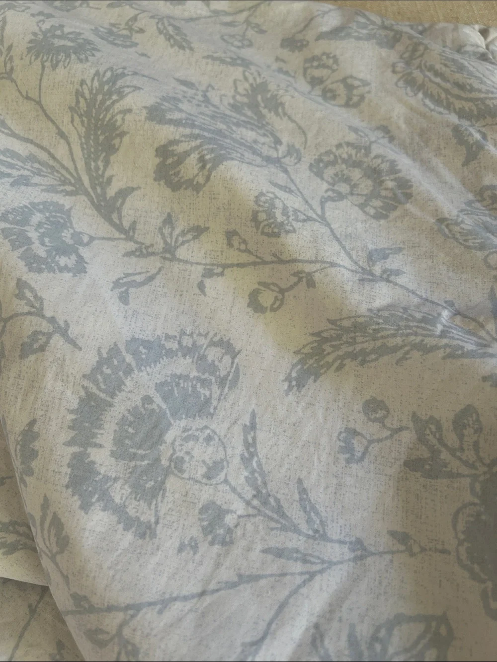 Cabbages & Roses Duvet Cover Blue Floral Queen Coastal Reversible Shabby Chic - Picture 4 of 12